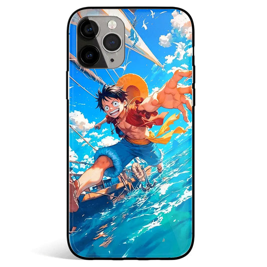 One Piece Luffy To the Future Tempered Glass Soft Silicone iPhone Case-Phone Case-Monkey Ninja-iPhone 17-Glass Case-Monkey Ninja