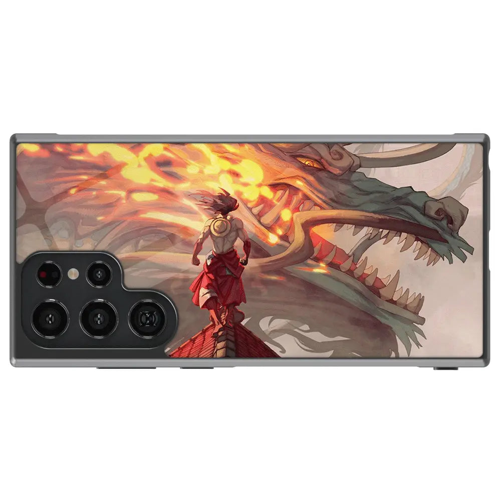 One Piece Luffy vs Kaido Eastern Dragon Samsung Phone Case-Phone Case-Monkey Ninja-Galaxy S25-Glass Case-Monkey Ninja