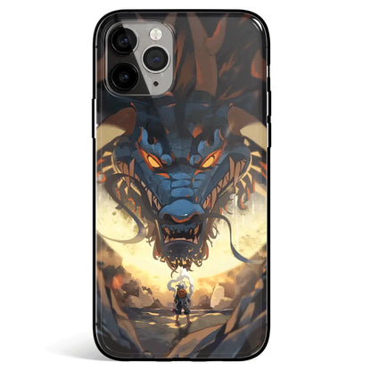 One Piece Luffy vs Kaido Tempered Glass Soft Silicone iPhone Case-Phone Case-Monkey Ninja-iPhone 17-Glass Case-Monkey Ninja