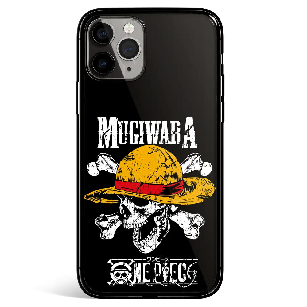 One Piece Mugiwara Clan Flag Tempered Glass Soft Silicone iPhone Case-Phone Case-Monkey Ninja-iPhone 17-Glass Case-Monkey Ninja