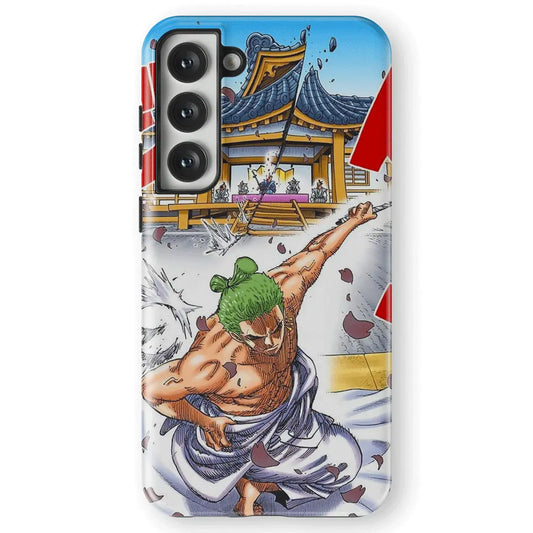 One Piece Roronoa Zoro Swordsman Tempered Glass Tough Samsung Case-Phone Case-Monkey Ninja-Galaxy S25-Tough Case-Monkey Ninja