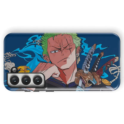 One Piece Roronoa Zoro Tempered Glass Tough Samsung Phone Case-Phone Case-Monkey Ninja-Galaxy S25-Tough Case-Monkey Ninja