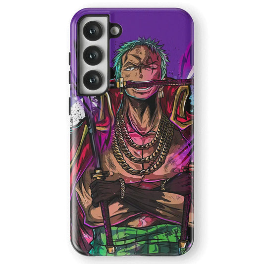 One Piece Roronoa Zoro Three Swords Samsung Phone Case-Phone Case-Monkey Ninja-Galaxy S25-Tough Case-Monkey Ninja