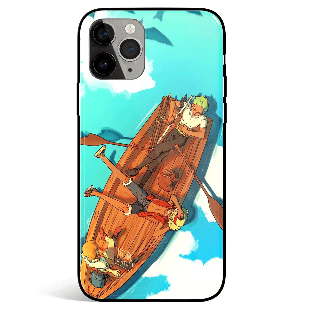 One Piece The Beginning Tempered Glass Soft Silicone iPhone Case-Phone Case-Monkey Ninja-iPhone 17-Glass Case-Monkey Ninja