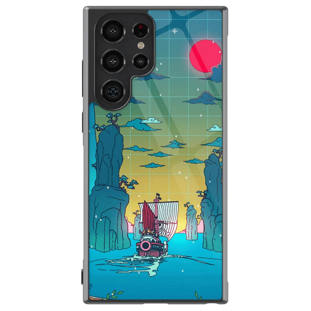One Piece To the New World Tempered Glass Tough Samsung Phone Case-Phone Case-Monkey Ninja-Galaxy S25-Glass Case-Monkey Ninja