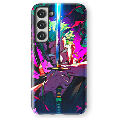 One Piece Zoro Purple Sword Tempered Glass Tough Samsung Galaxy Phone Case-Phone Case-Monkey Ninja-Galaxy S25-Tough Case-Monkey Ninja
