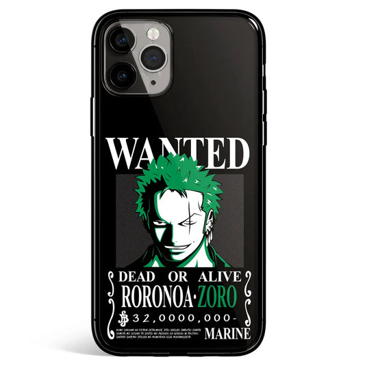 One Piece Zoro Reward Poster 320 Millions Tempered Glass Soft Silicone iPhone Case-Phone Case-Monkey Ninja-iPhone 17-Glass Case-Monkey Ninja