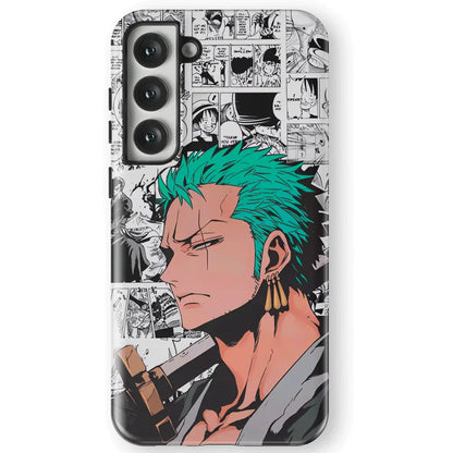 One Piece Zoro Swordsman Portrait Tempered Glass Tough Samsung Phone Case-Phone Case-Monkey Ninja-Galaxy S25-Glass Case-Monkey Ninja