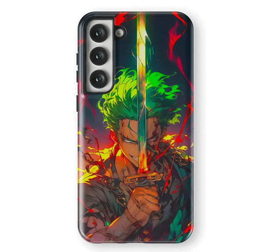 One Piece Zoro Tempered Glass Tough Samsung Phone Case-Phone Case-Monkey Ninja-Galaxy S25-Tough Case-Monkey Ninja