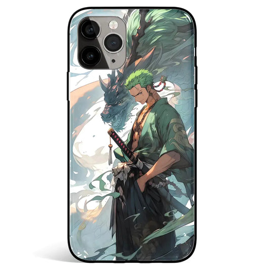 One Piece Zoro vs Kaido Tempered Glass Soft Silicone iPhone Case-Phone Case-Monkey Ninja-iPhone 17-Glass Case-Monkey Ninja