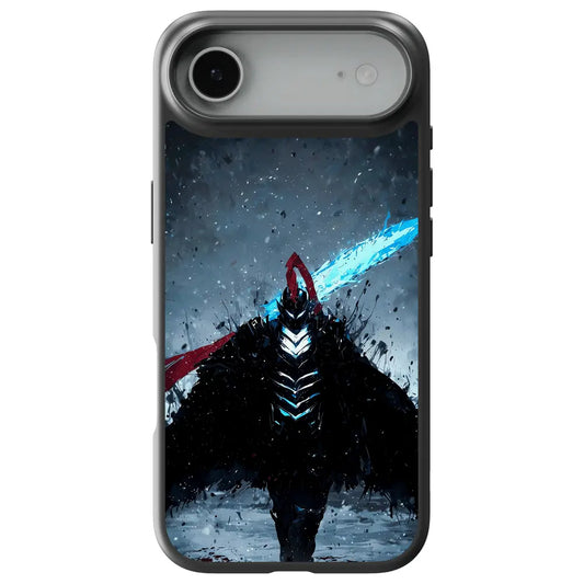 Solo Leveling Igris Dark Warrior Blade Tempered Glass Soft Silicone iPhone Case-Phone Case-Monkey Ninja-iPhone 17-Glass Case-Monkey Ninja