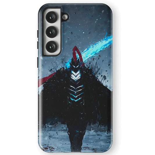 Solo Leveling Igris Dark Warrior Blade Tempered Glass Tough Samsung Phone Case-Phone Case-Monkey Ninja-Galaxy S25-Glass Case-Monkey Ninja