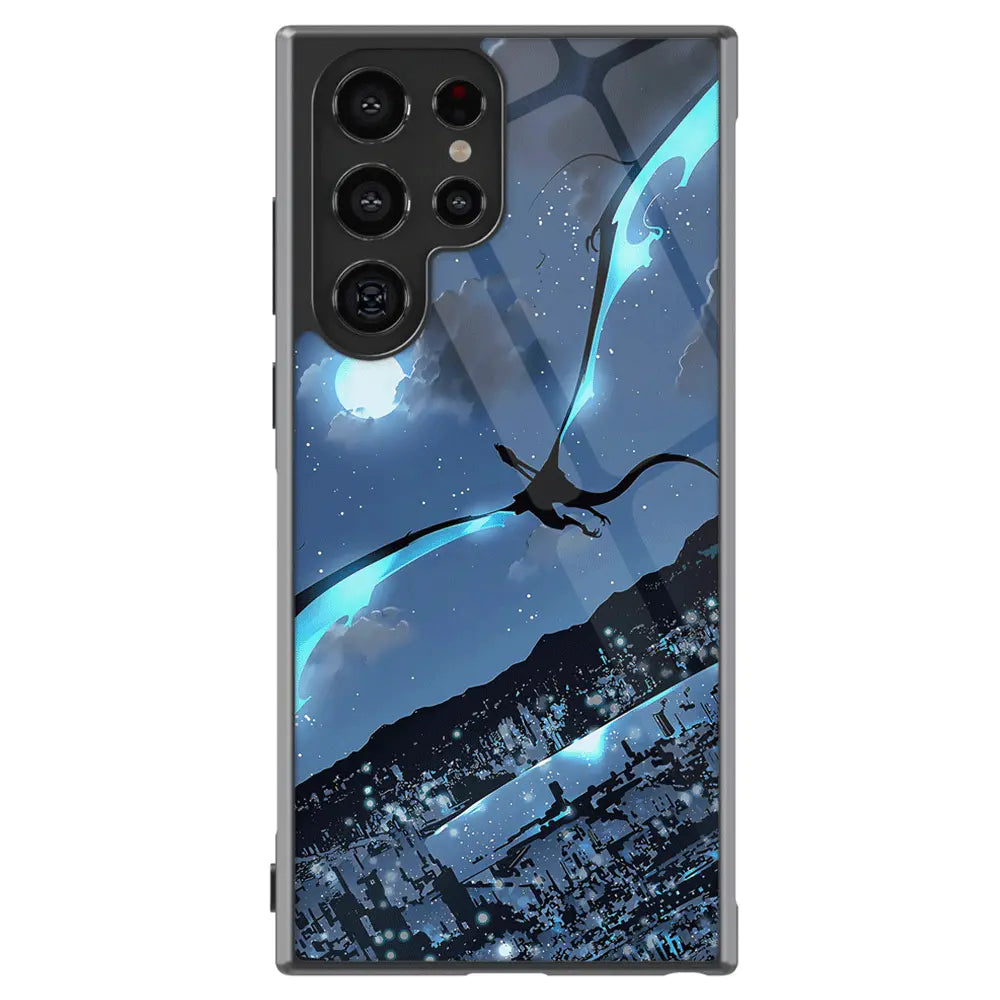 Solo Leveling Kaisel Tempered Glass Tough Samsung Phone Case-Phone Case-Monkey Ninja-Galaxy S25-Glass Case-Monkey Ninja