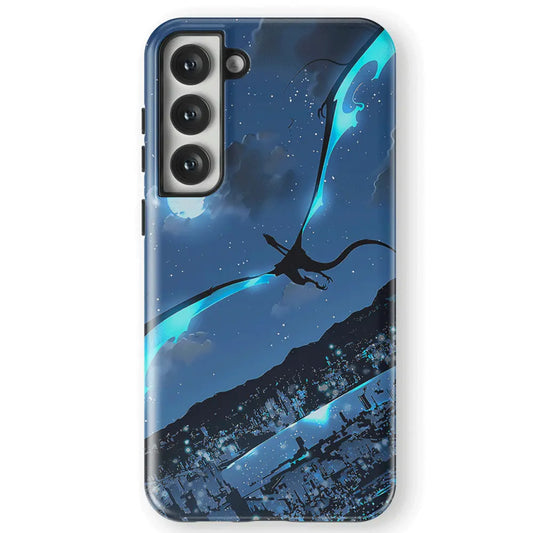 Solo Leveling Kaisel Tempered Glass Tough Samsung Phone Case-Phone Case-Monkey Ninja-Galaxy S25-Tough Case-Monkey Ninja
