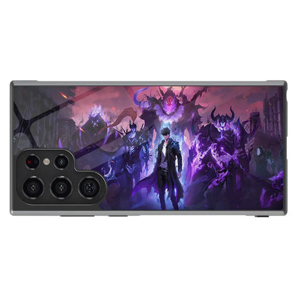 Solo Leveling Summon Shadow Tempered Glass Tough Samsung Phone Case-Phone Case-Monkey Ninja-Galaxy S25-Glass Case-Monkey Ninja