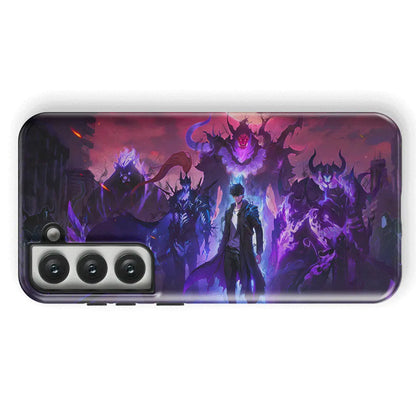 Solo Leveling Summon Shadow Tempered Glass Tough Samsung Phone Case-Phone Case-Monkey Ninja-Galaxy S25-Tough Case-Monkey Ninja
