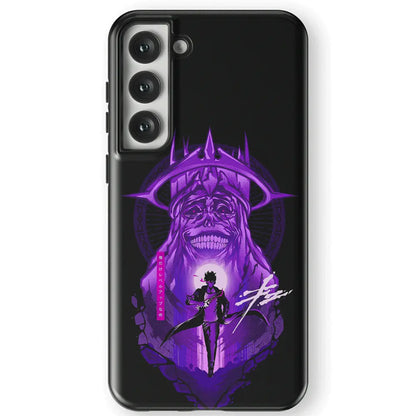 Solo Leveling Sung Jin-woo Tempered Glass Tough Samsung Phone Case-Phone Case-Monkey Ninja-Galaxy S25-Tough Case-Monkey Ninja