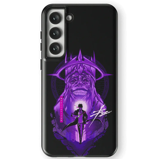 Solo Leveling Sung Jin-woo Tempered Glass Tough Samsung Phone Case-Phone Case-Monkey Ninja-Galaxy S25-Tough Case-Monkey Ninja