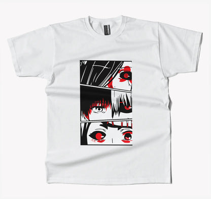 Tokyo Ghoul Eyes Anime T Shirt-T-Shirt-Monkeyninja-S-White-Monkey Ninja