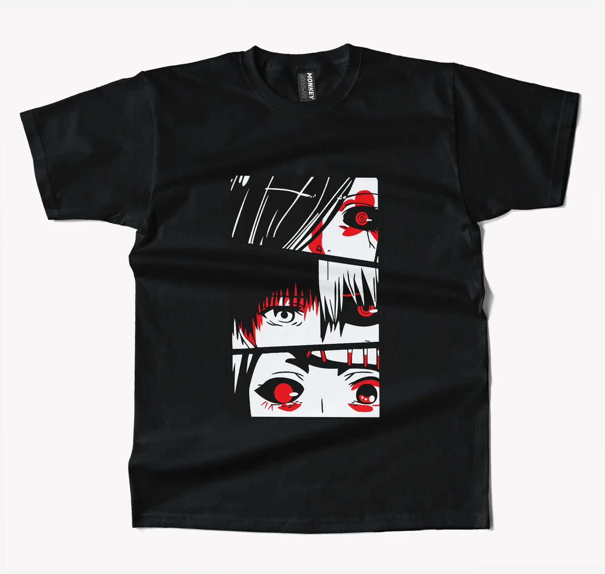 Tokyo Ghoul Eyes Anime T Shirt-T-Shirt-Monkeyninja-S-White-Monkey Ninja
