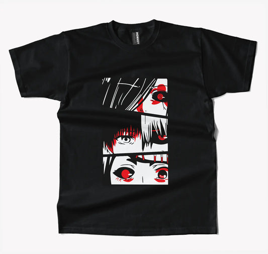 Tokyo Ghoul Eyes Anime T Shirt-T-Shirt-Monkeyninja-S-White-Monkey Ninja