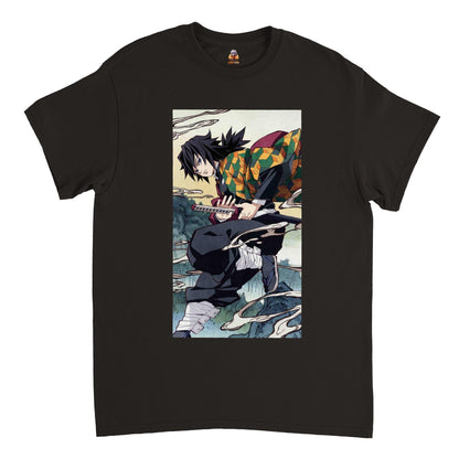 Demon Slayer | Giyu Tomioka | Anime T-Shirt (Unisex)-T-Shirt-Monkeyninja-Black-S-Monkey Ninja