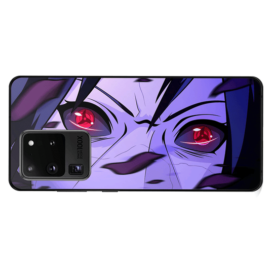 Itachi Sharingan & Madara Rinnegan Tempered Glass Samsung Case