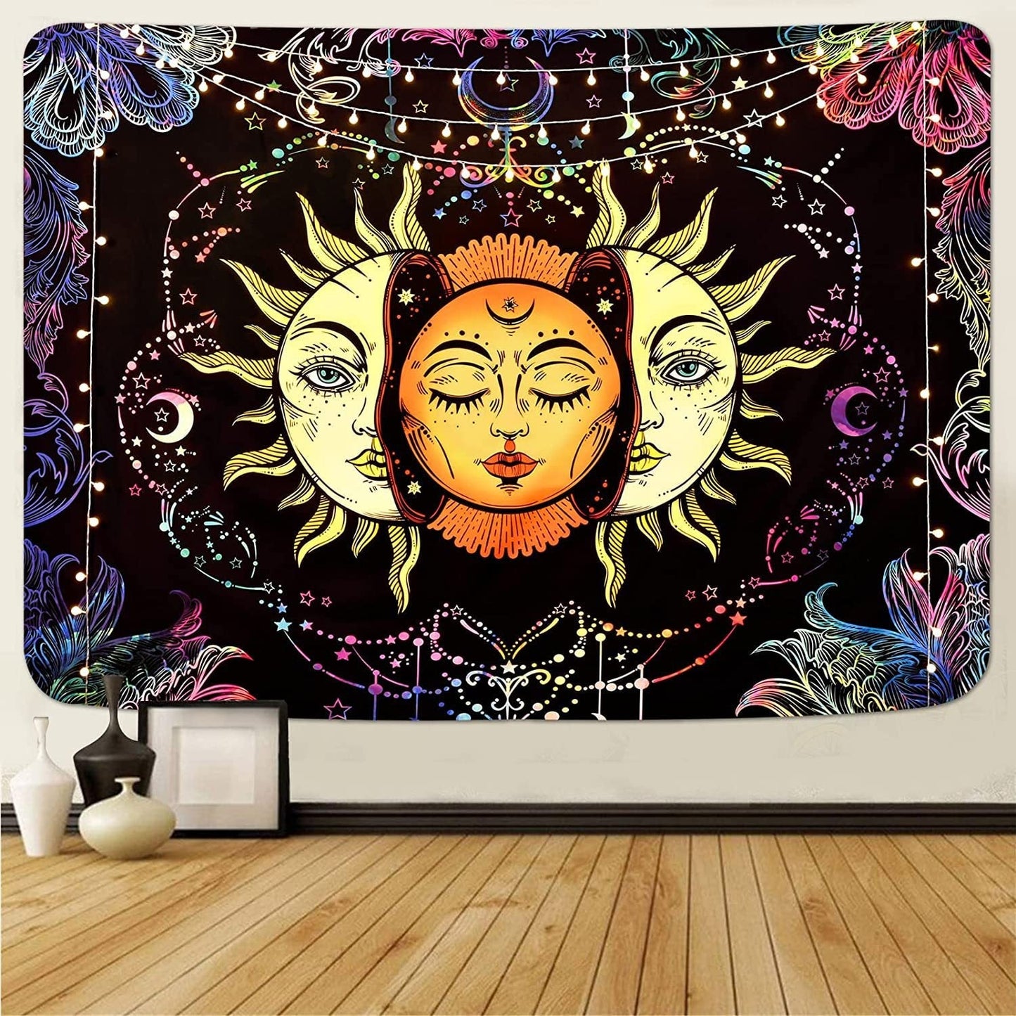 Mandala Sun Moon Printing Tapestry