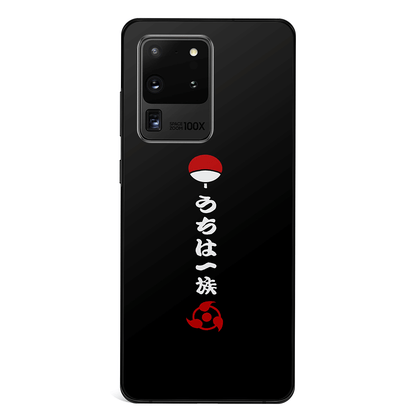 Uchiha Clans Crest Tempered Glass Samsung Case - Two Styles