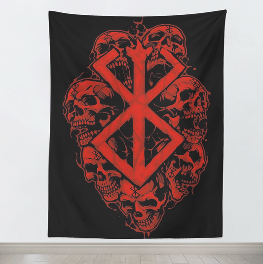 Berserk Brand of Sacrifice Skull Tapestry-Taspetry-Monkey Ninja-100cm * 150cm-Monkey Ninja