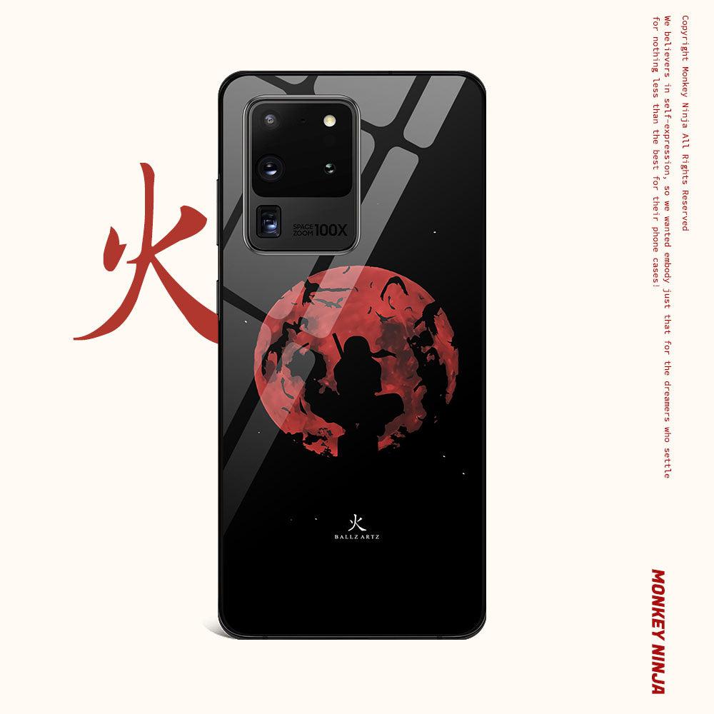 Itachi Anime Tempered Glass Samsung Phone Case for Samsung