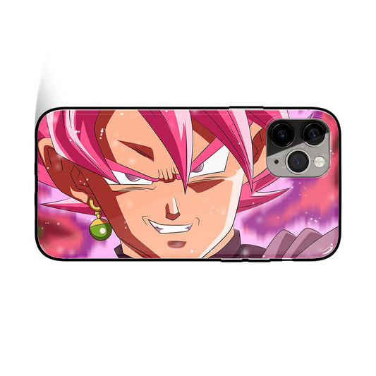 Son Goku Red & White Tempered Glass Soft Silicone Phone Case