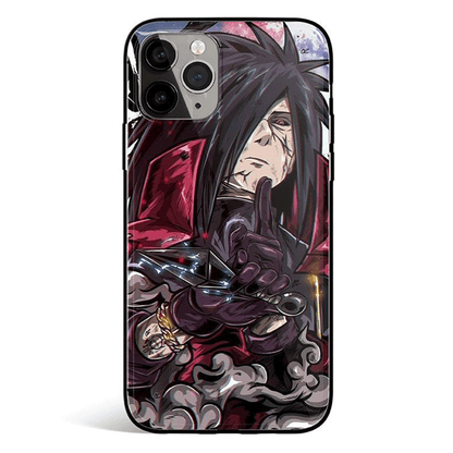 Naruto Madara Tempered Glass Soft Silicone iPhone Case Hipop Fire