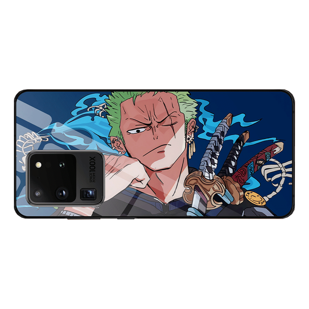 One Piece Roronoa Zoro Tempered Glass Samsung Phone Case