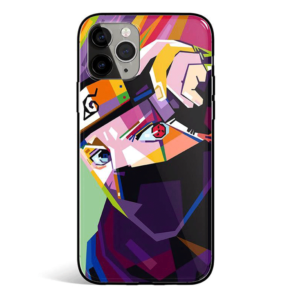 Pop Art Style Pain Kakashi Naruto Sasuke iPhone Case - 4 Styles-Phone Case-Monkey Ninja-iPhone XR-Kakashi-Tempered Glass-Monkey Ninja