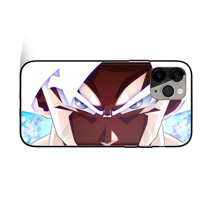 Son Goku Red & White Tempered Glass Soft Silicone Phone Case
