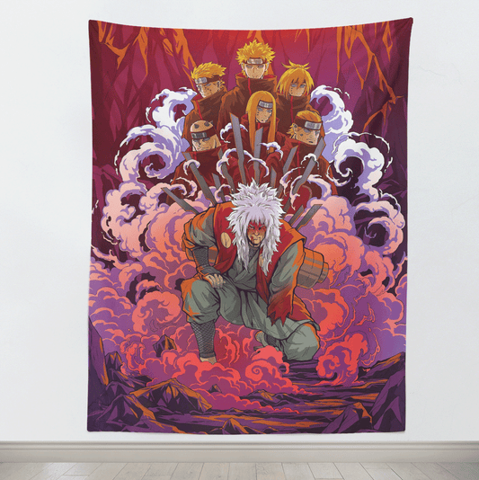 Naruto Jiraiya vs Pain Tapestry-Taspetry-Monkey Ninja-150cm * 200cm-Monkey Ninja