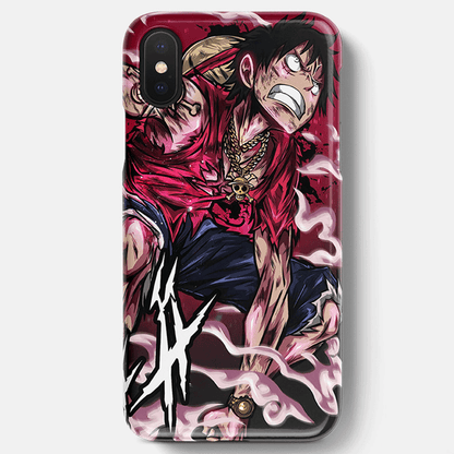 One Piece Luffy Tempered Glass Soft Silicone Phone Case