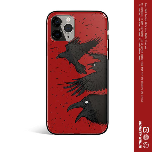 Naruto Itachi's Crow Shisui Uchiha Genjutsu Tempered Glass Soft Silicone Phone Case-Phone Case-Monkey Ninja-iPhone X/XS-Tempered Glass-Monkey Ninja