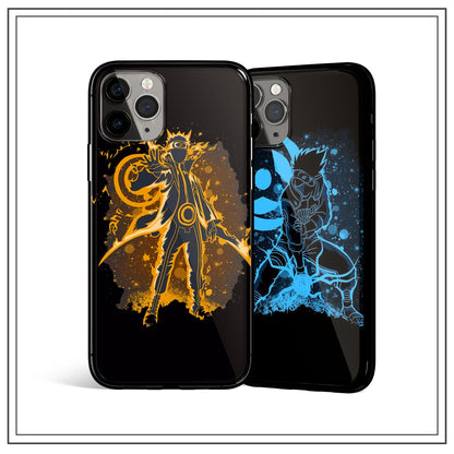 Naruto Sasuke Kakakshi Itachi Color Painted Tempered Phone Case - Monkey Ninja