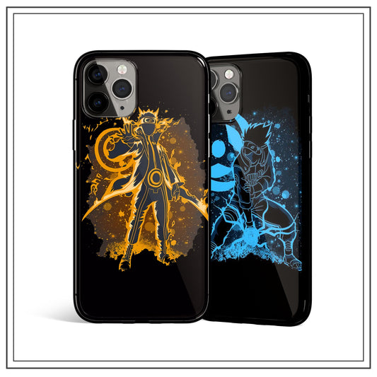 Naruto Sasuke Kakakshi Itachi Color Painted Tempered Phone Case - Monkey Ninja