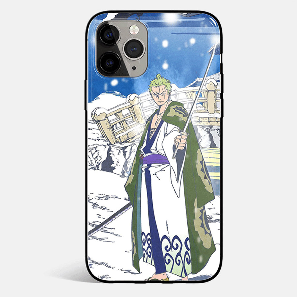 One Piece Luffy & Zoro Tempered Glass Soft Silicone Phone Case-Phone Case-Monkey Ninja-iPhone XR-Zoro-Tempered Glass-Monkey Ninja