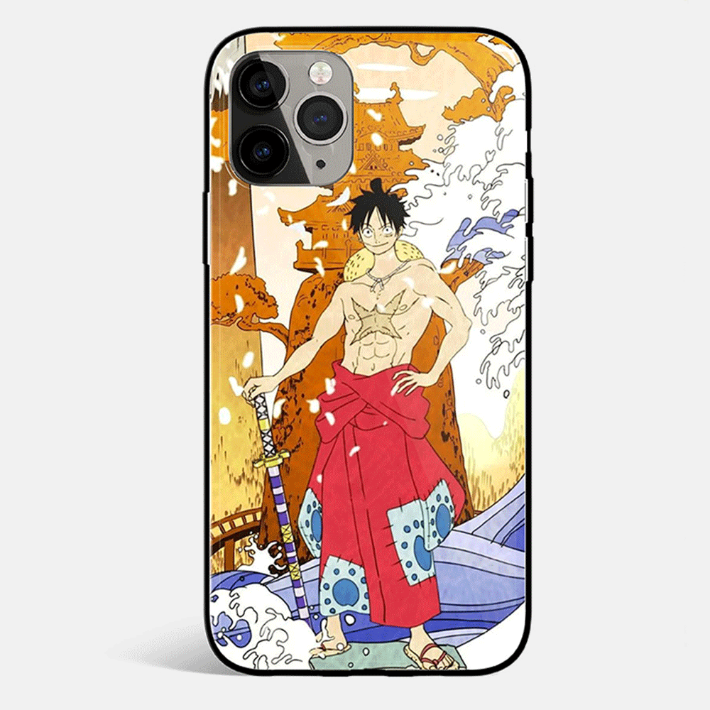 One Piece Luffy & Zoro Tempered Glass Soft Silicone Phone Case