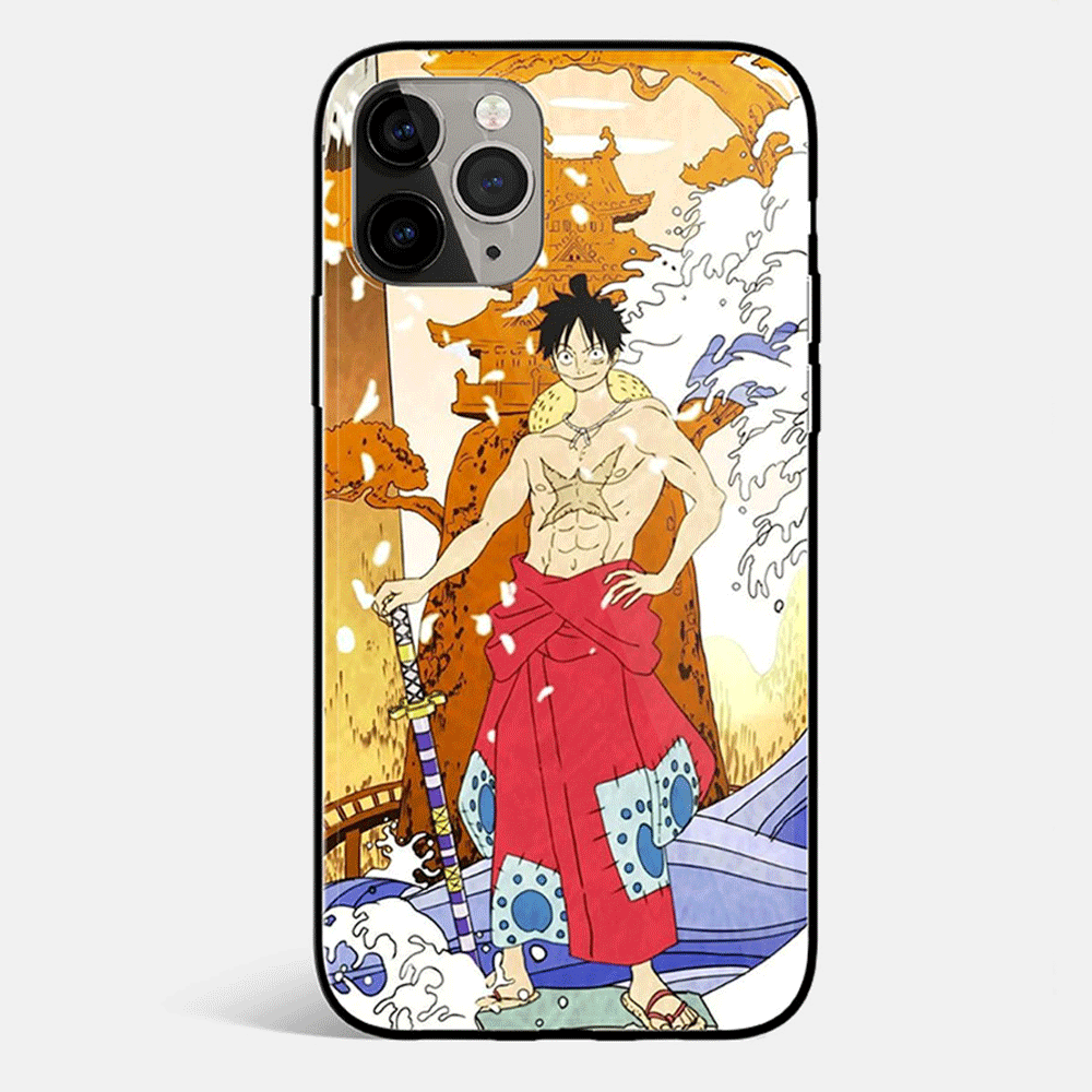 One Piece Luffy & Zoro Tempered Glass Soft Silicone Phone Case-Phone Case-Monkey Ninja-iPhone XR-Luffy-Tempered Glass-Monkey Ninja