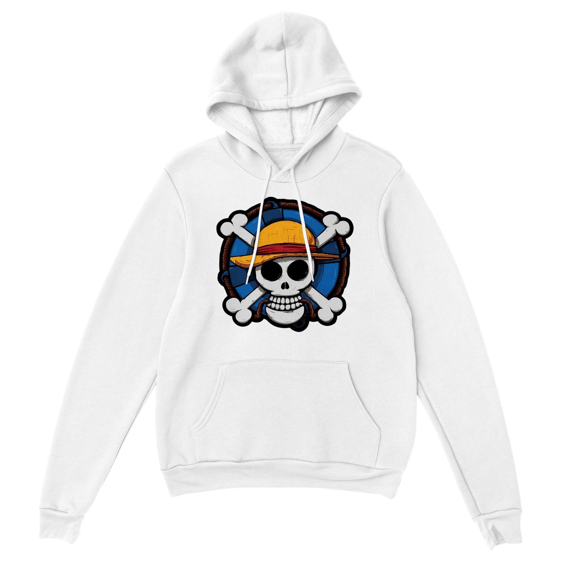 One Piece | Straw Hat | Anime Hoodie (Unisex)-Hoodie-Monkey Ninja-White-S-Monkey Ninja