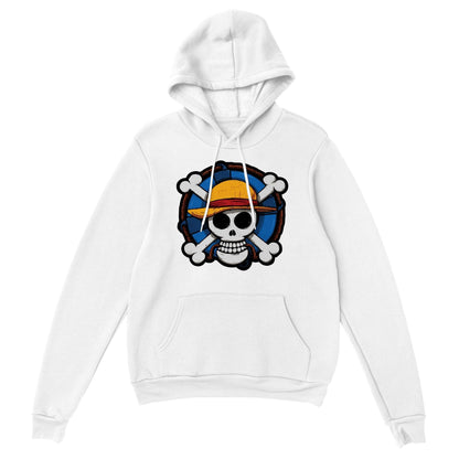 One Piece | Straw Hat | Anime Hoodie (Unisex)-Hoodie-Monkey Ninja-White-S-Monkey Ninja