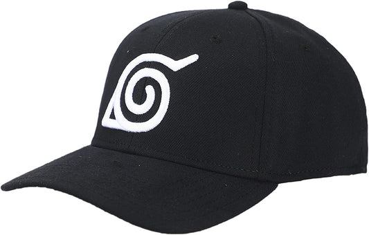 Naruto Hidden Leaf Village Clan Embroidered Adjustable Symbol Structured Twill Cap