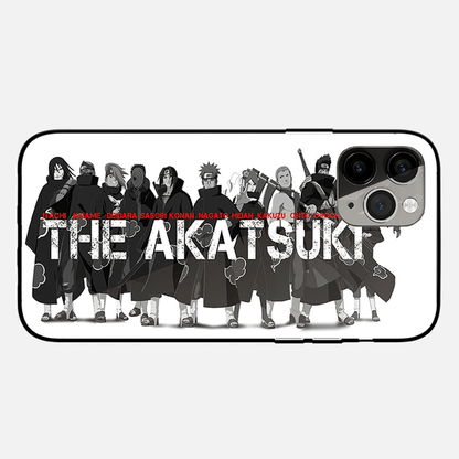 Naruto All Akatsuki Members Tempered Glass Soft Silicone iPhone Case