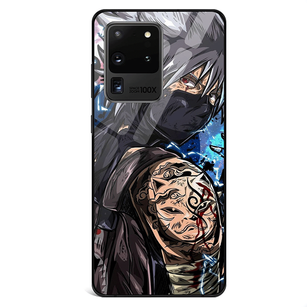 Kakashi Anime Tempered Glass Phone Case for Samsung