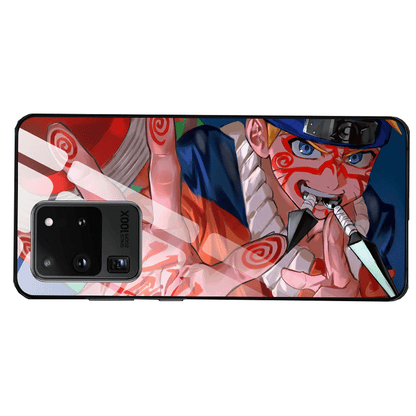 Naruto Anime Hand Draw Tempered Glass Phone Case for Samsung